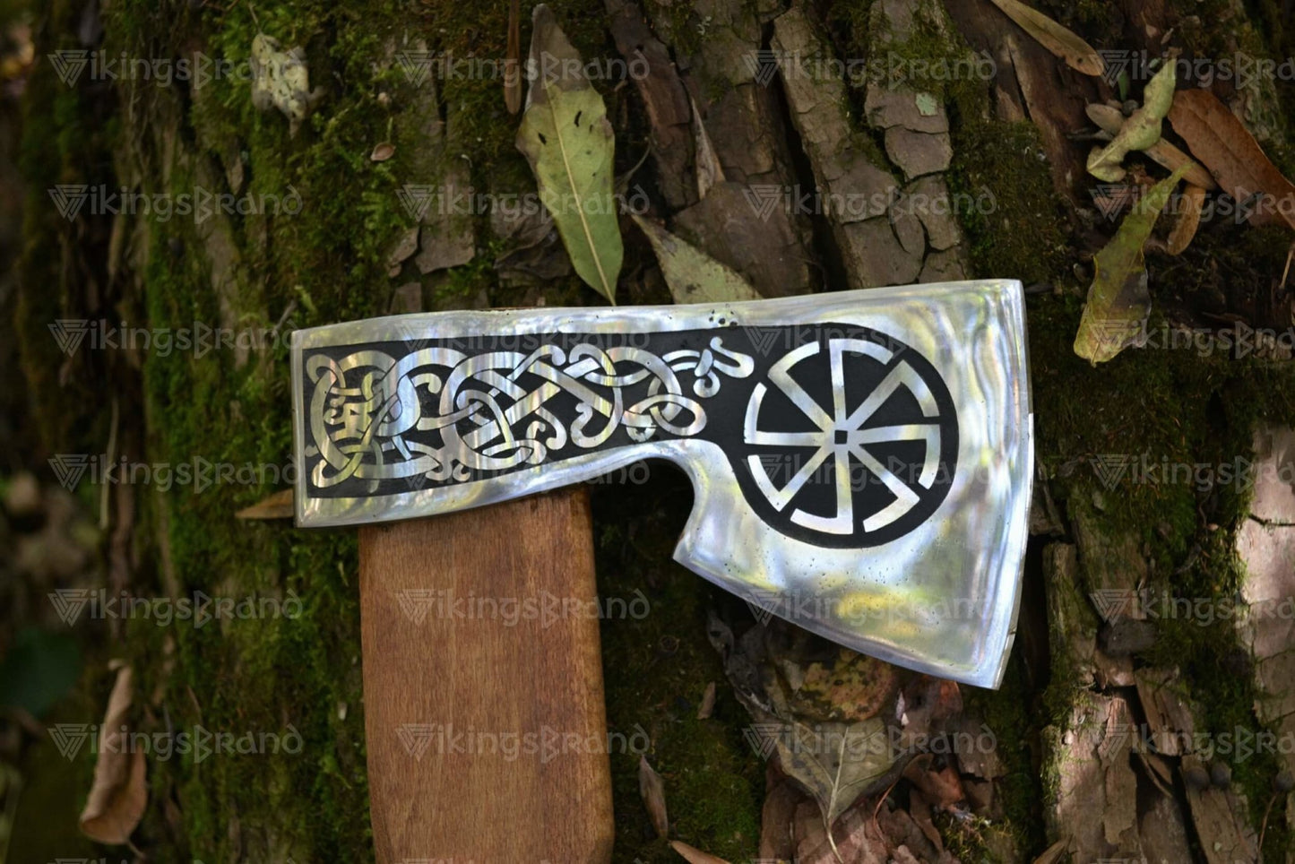 Forged Steel Axe "Ageless Leifr" In A Leather Case