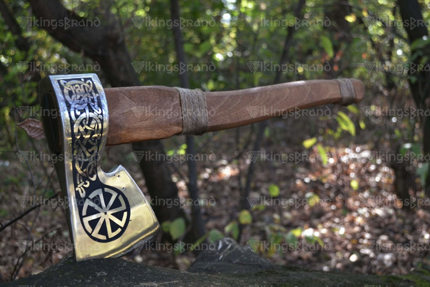 Forged Steel Axe "Ageless Leifr" In A Leather Case