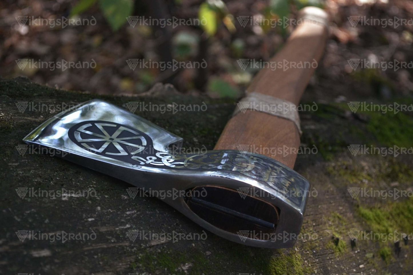 Forged Steel Axe "Ageless Leifr" In A Leather Case