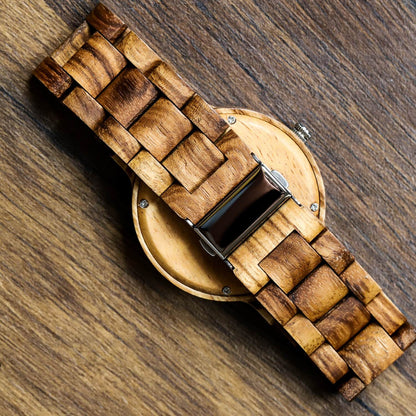 Frode Viking Wooden Watch with Carved Yggdrasil Viking Symbol & Custom Engravings