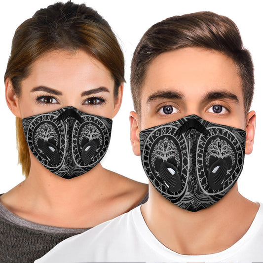 Valknut and Yggdrasil Premium Face Mask Cover