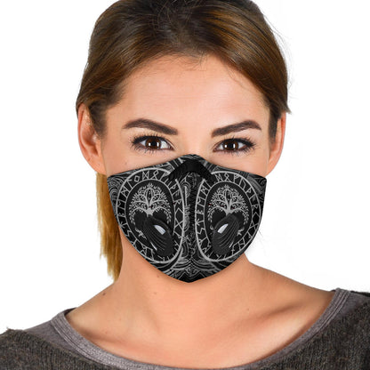 Valknut and Yggdrasil Premium Face Mask Cover