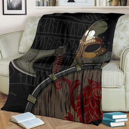 Viking Warrior Fleece Blanket - Viking Home Accessories - VikingsBrand