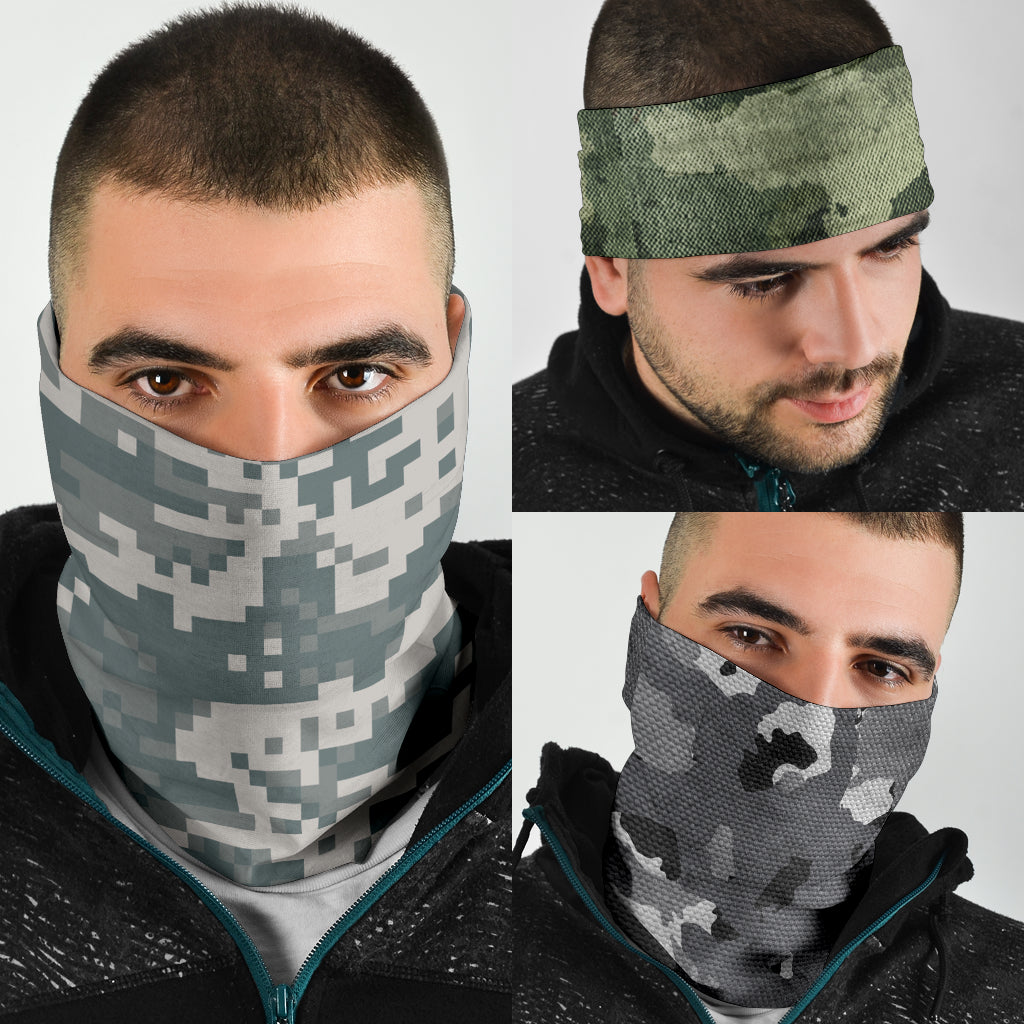 Military Camo Neck Gaiter | Face Shield - Pixels