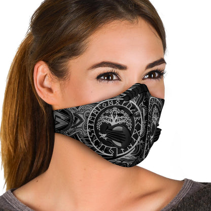 Valknut and Yggdrasil Premium Face Mask Cover