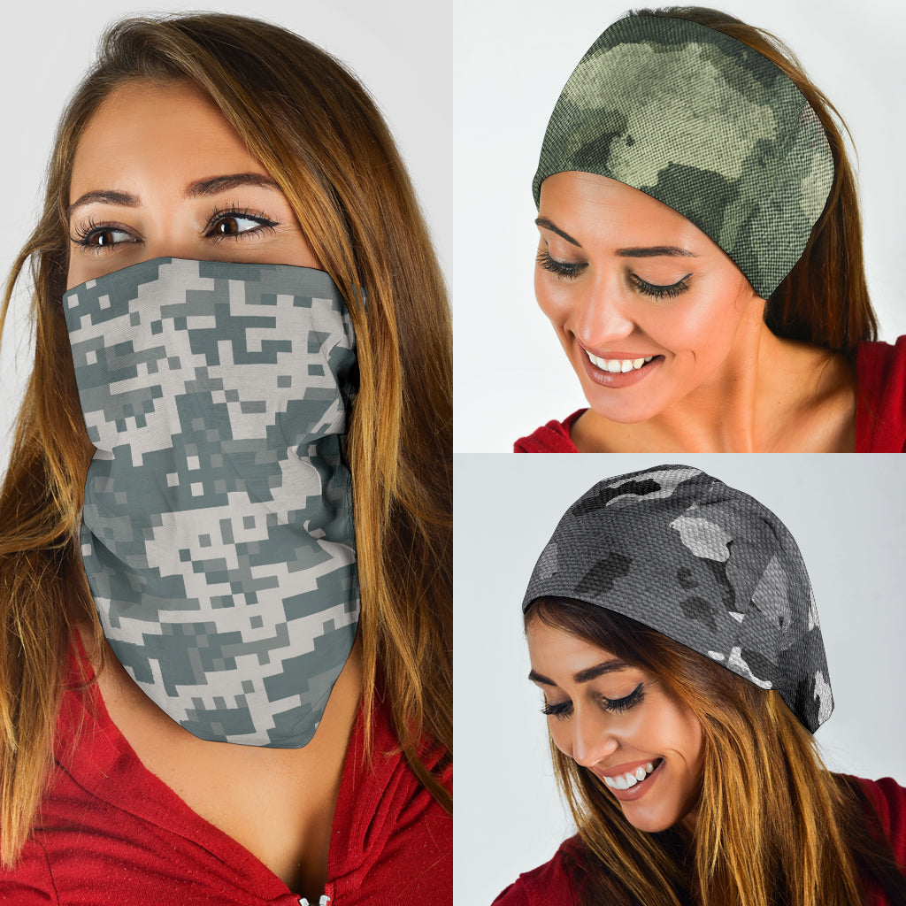Military Camo Neck Gaiter | Face Shield - Pixels