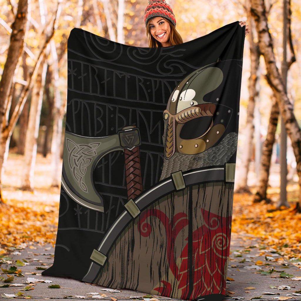 Viking Warrior Fleece Blanket - Viking Home Accessories - VikingsBrand