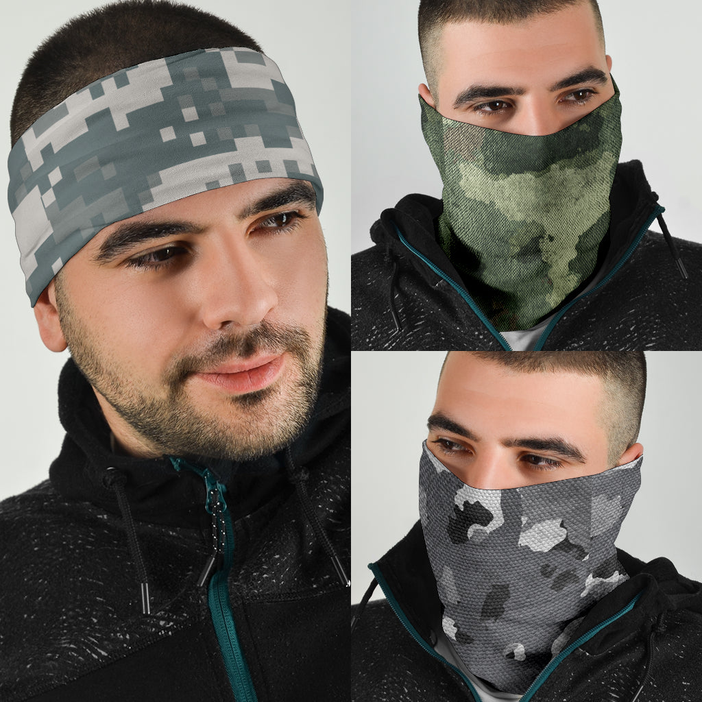 Military Camo Neck Gaiter | Face Shield - Pixels