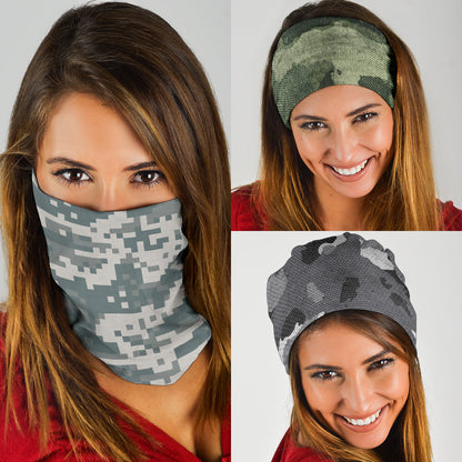 Military Camo Neck Gaiter | Face Shield - Pixels