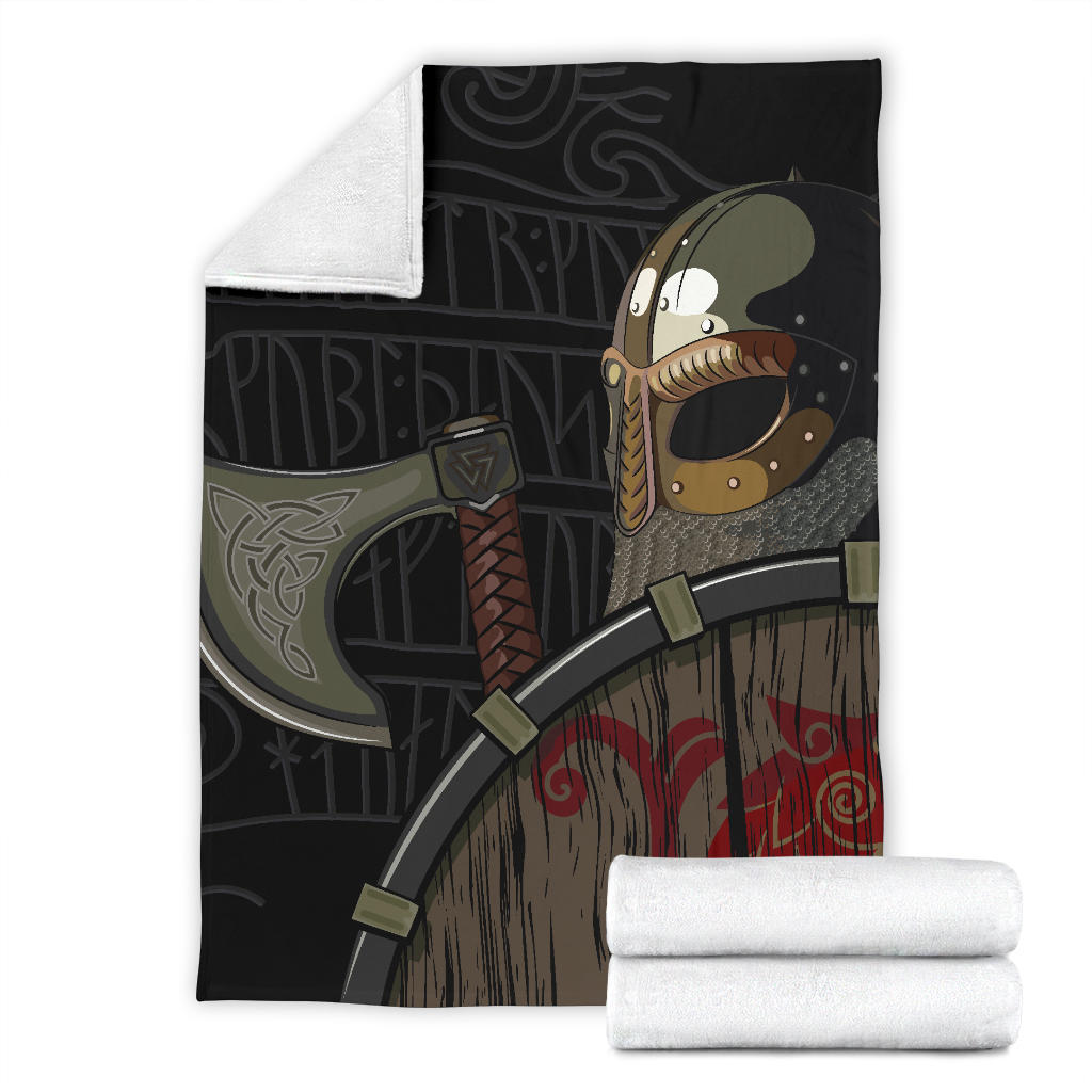 Viking Warrior Fleece Blanket - Viking Home Accessories - VikingsBrand