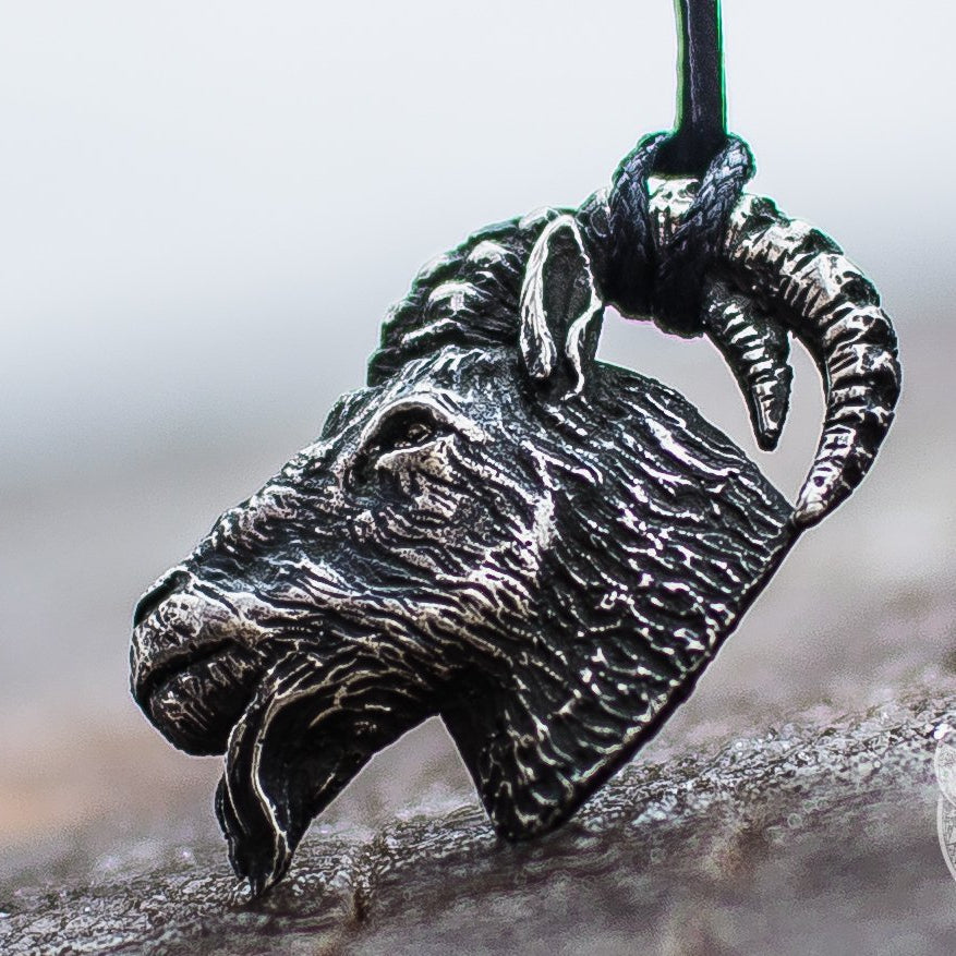 Goat 925 Sterling Silver Pendant - VikingsBrand