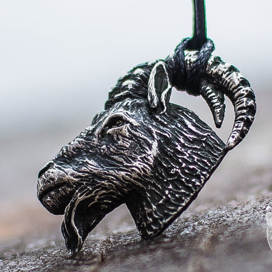 Goat 925 Sterling Silver Pendant - VikingsBrand