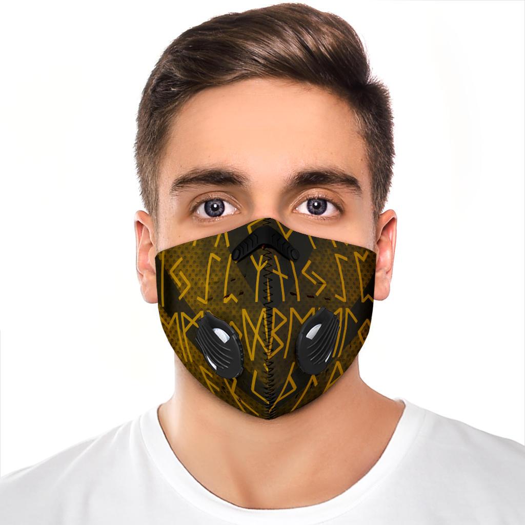 Gold Runes Premium Face Mask Cover