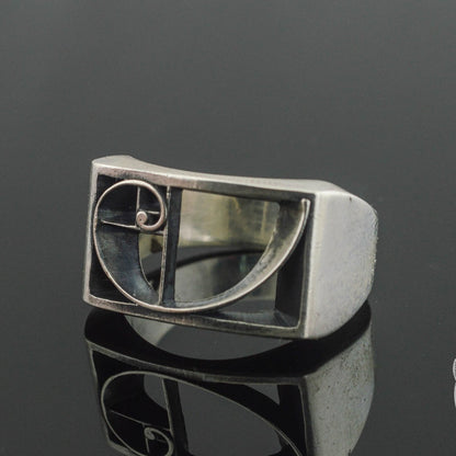 Golden Triangle 925 Sterling Silver Viking Ring - VikingsBrand
