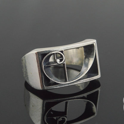 Golden Triangle 925 Sterling Silver Viking Ring - VikingsBrand