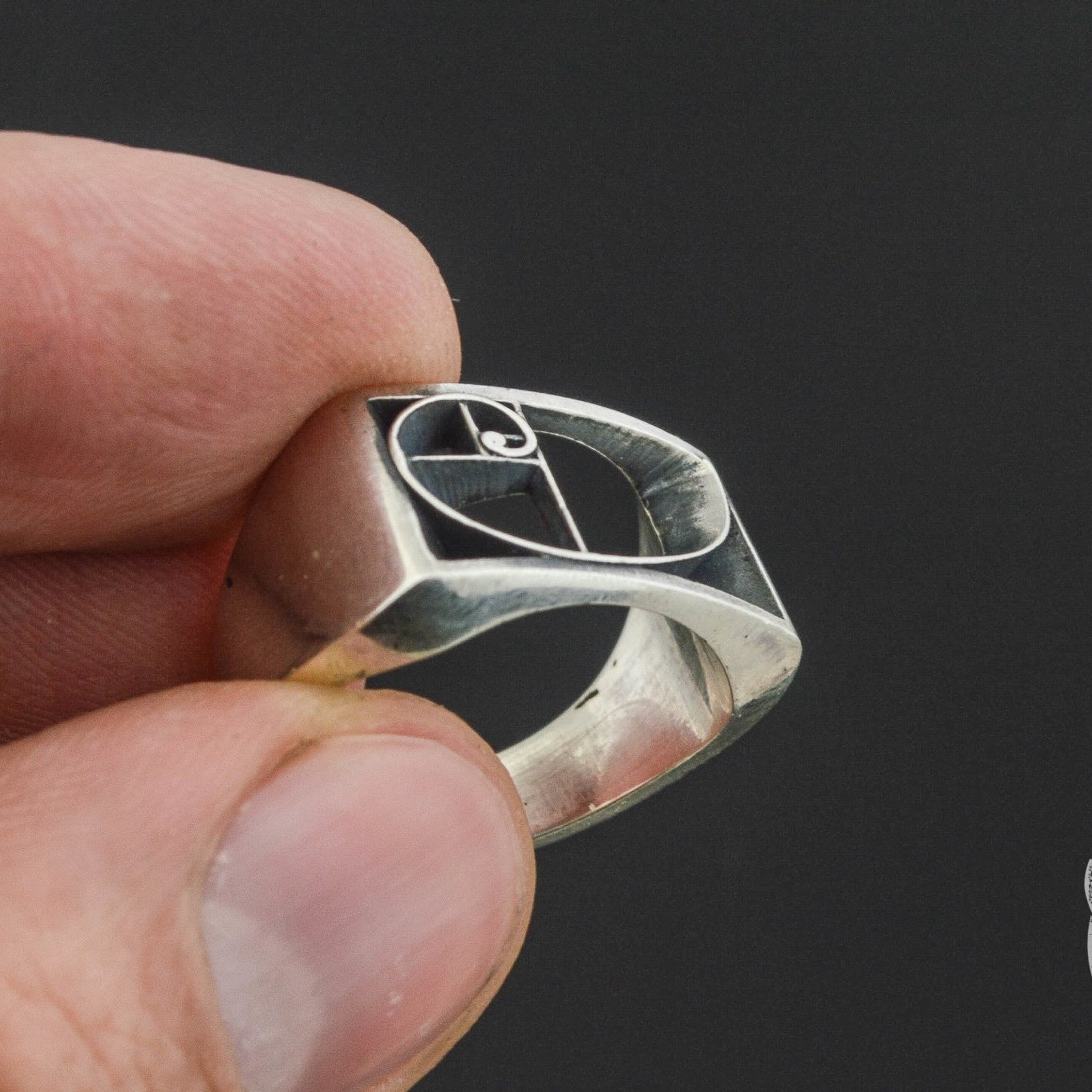 Golden Triangle 925 Sterling Silver Viking Ring - VikingsBrand