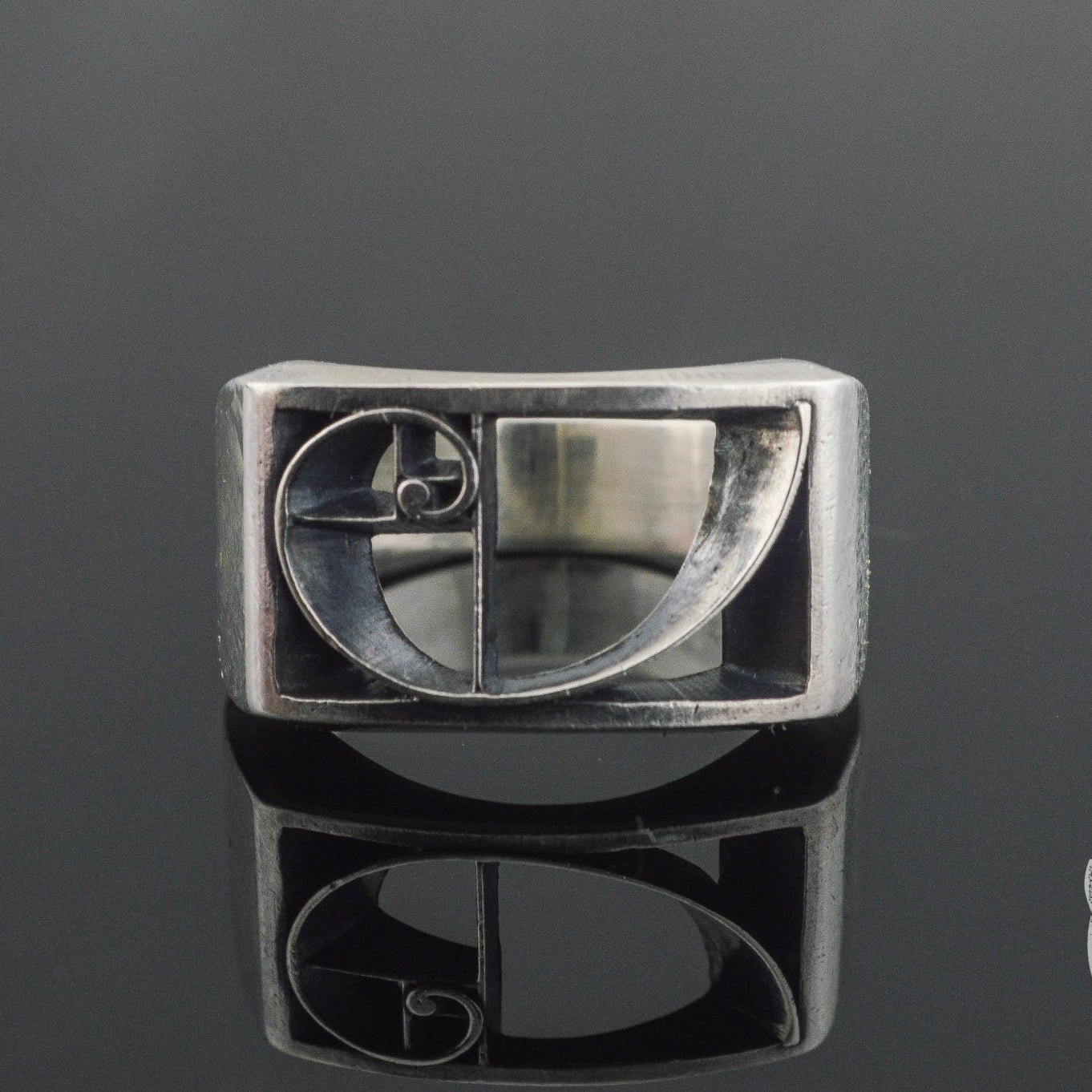 Golden Triangle 925 Sterling Silver Viking Ring - VikingsBrand
