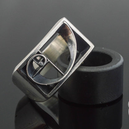 Golden Triangle 925 Sterling Silver Viking Ring - VikingsBrand