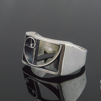 Golden Triangle 925 Sterling Silver Viking Ring - VikingsBrand