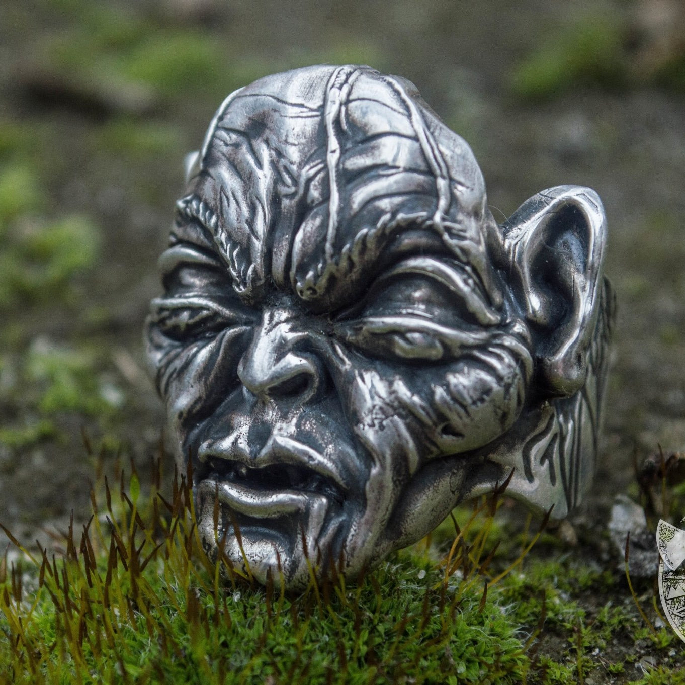 Gollum Head 925 Sterling Silver Viking Ring - VikingsBrand