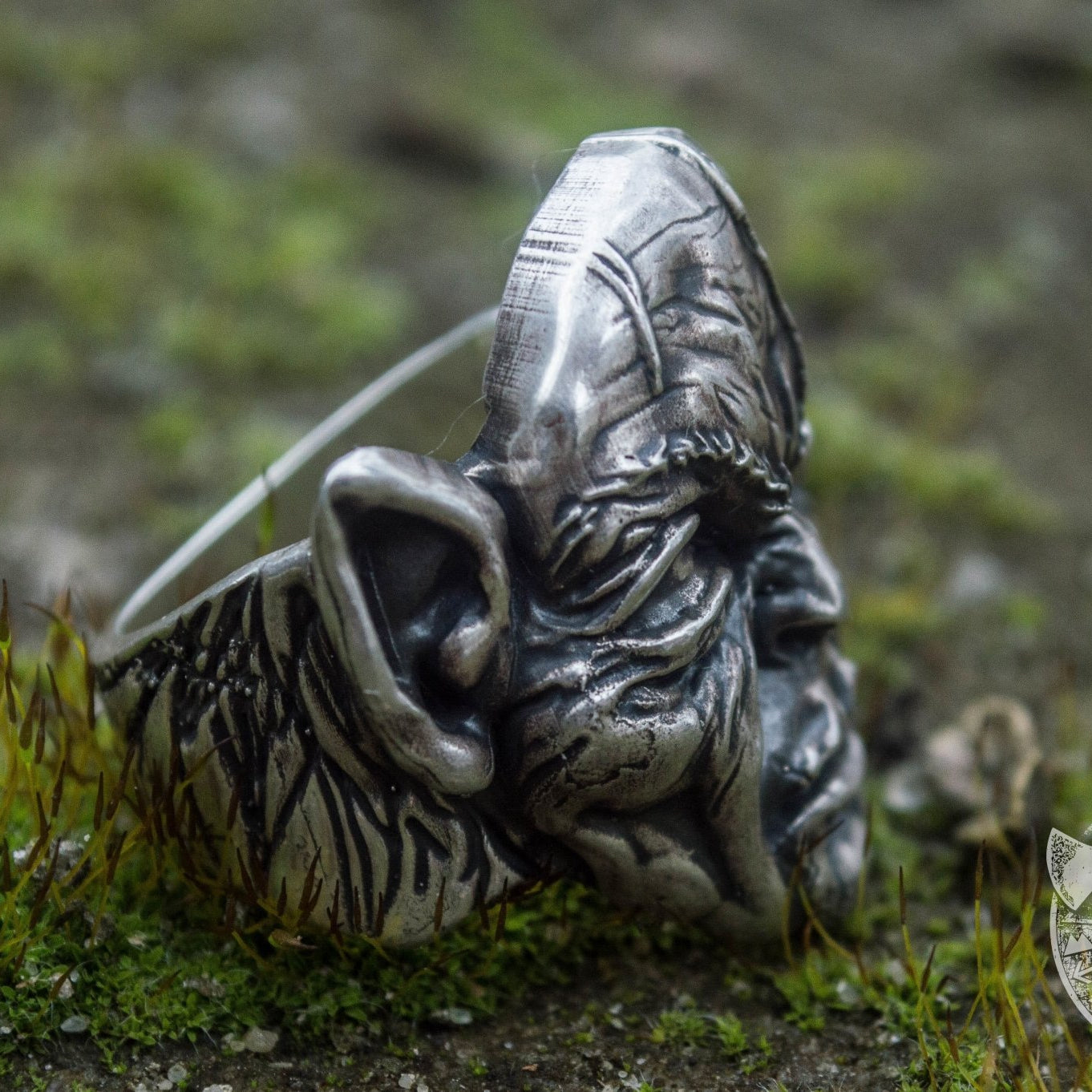 Gollum Head 925 Sterling Silver Viking Ring - VikingsBrand