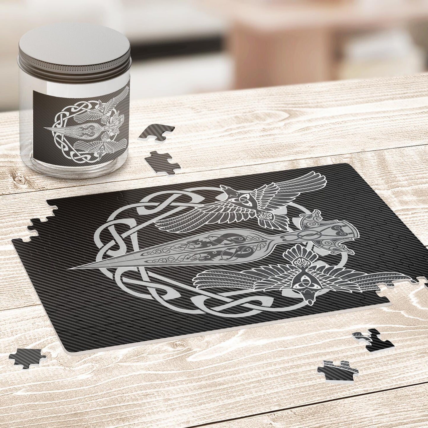Gungnir with Huginn and Muninn Jigsaw Puzzle