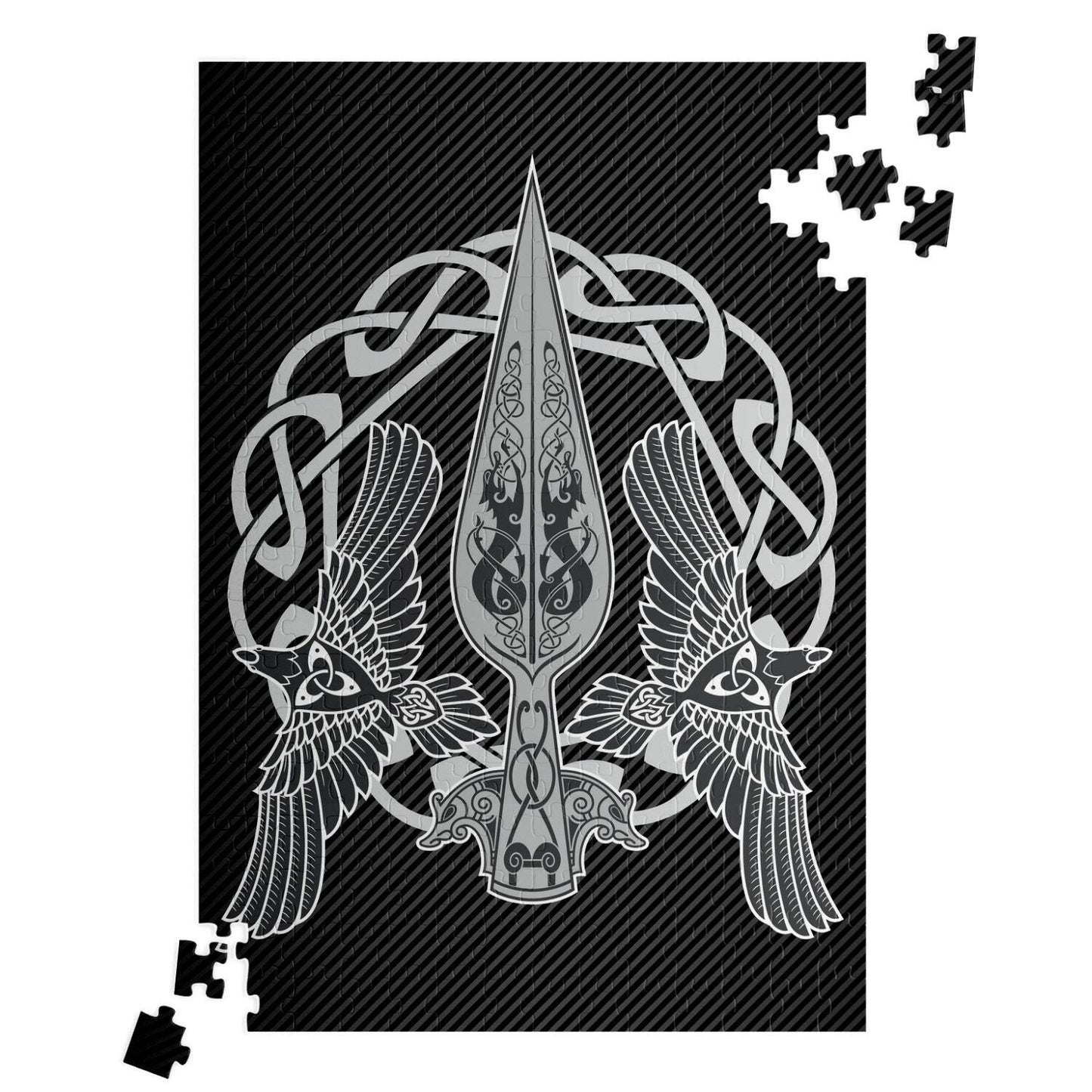 Gungnir with Huginn and Muninn Jigsaw Puzzle