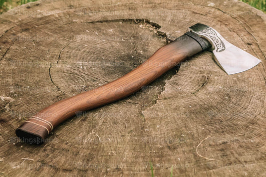 Hand Forged Axe "Nimble Gudrun" With Leather Case