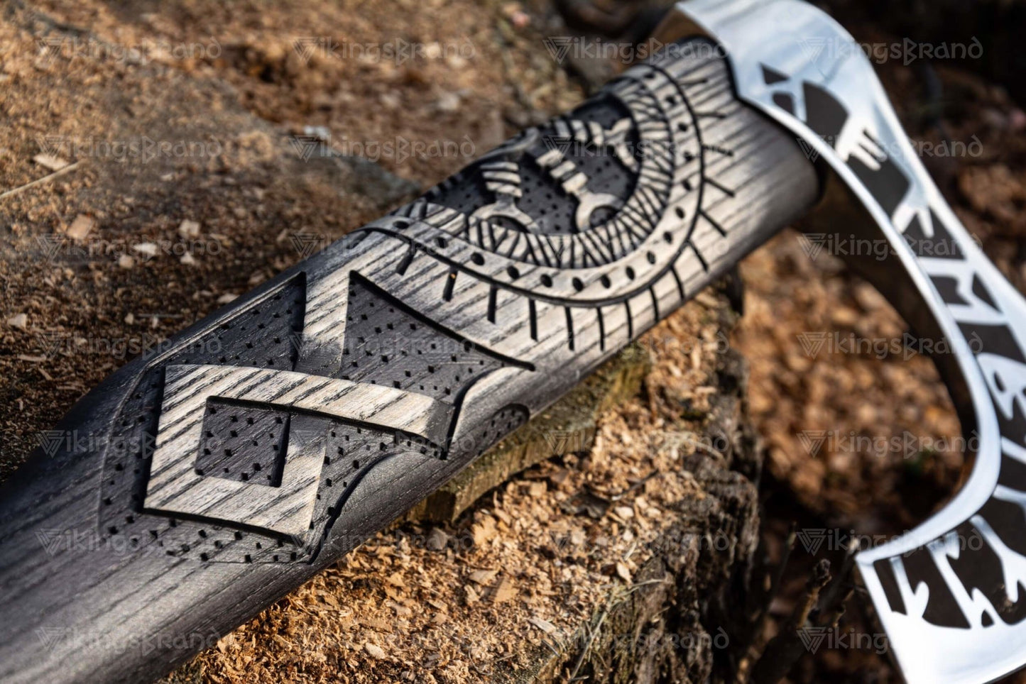 Hand Forged Axe “Bjørn” With Leather Cover & Wooden Box