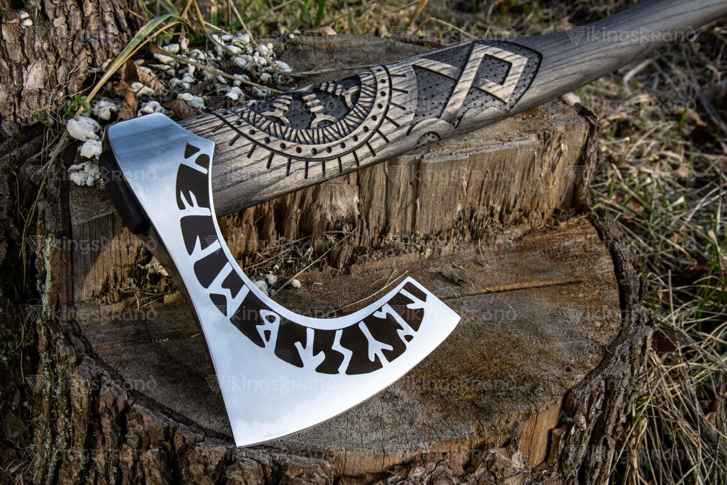 Hand Forged Axe “Bjørn” With Leather Cover & Wooden Box