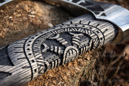 Hand Forged Axe “Bjørn” With Leather Cover & Wooden Box