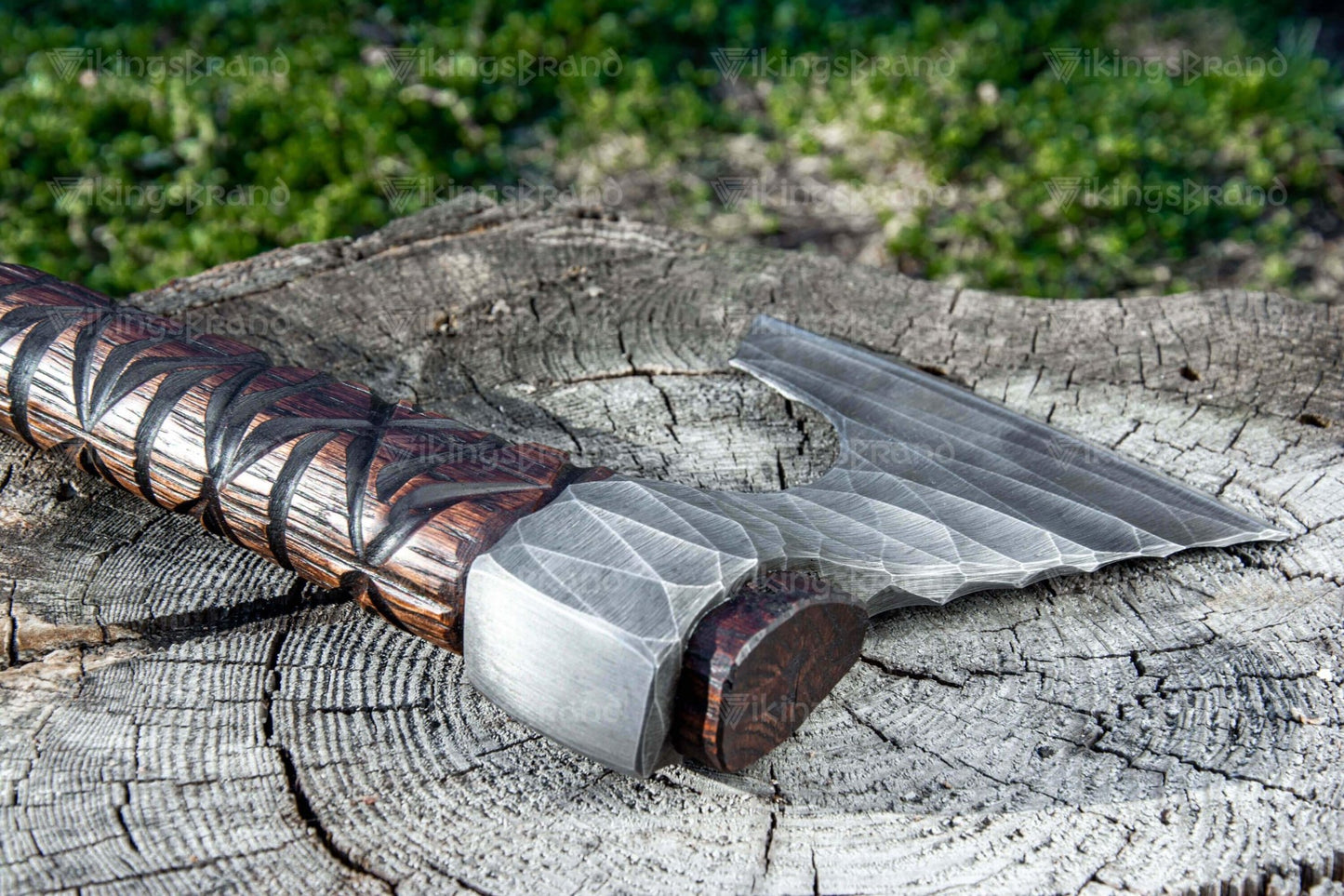 Hand Forged Axe “Simargl” With Leather Cover And Wooden Box