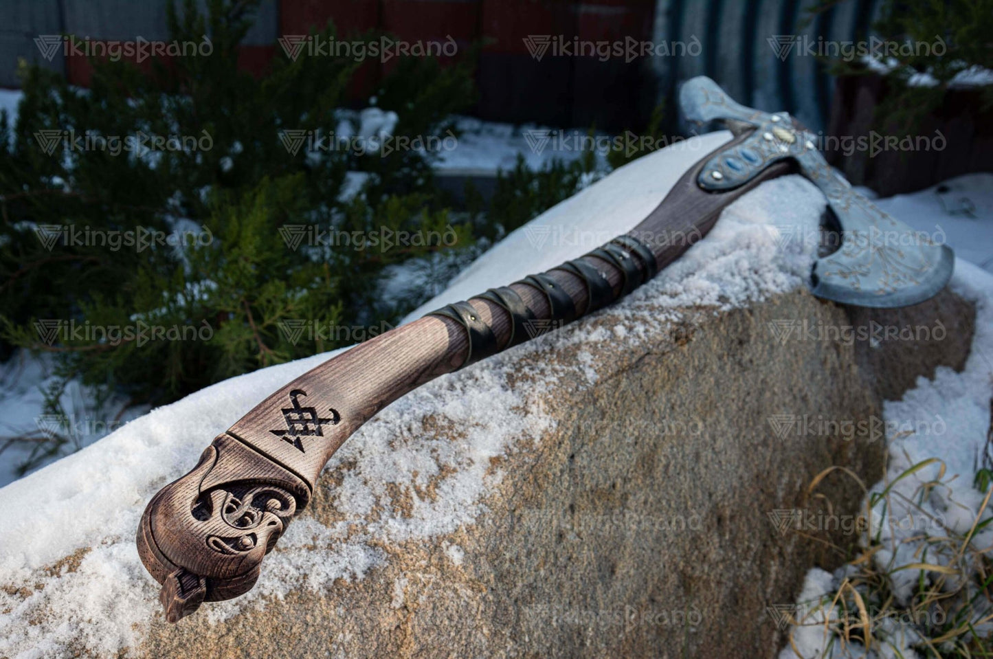 2-Handed Hand Forged "Leviathan Kratos" Axe v 2.0 (From God Of War)