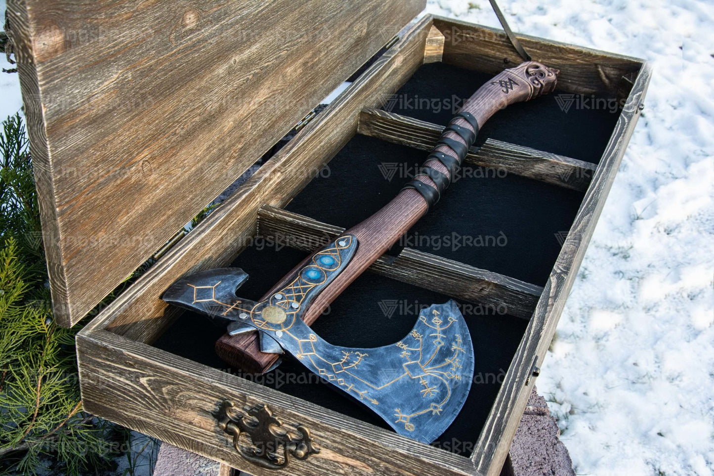 2-Handed Hand Forged "Leviathan Kratos" Axe v 2.0 (From God Of War)