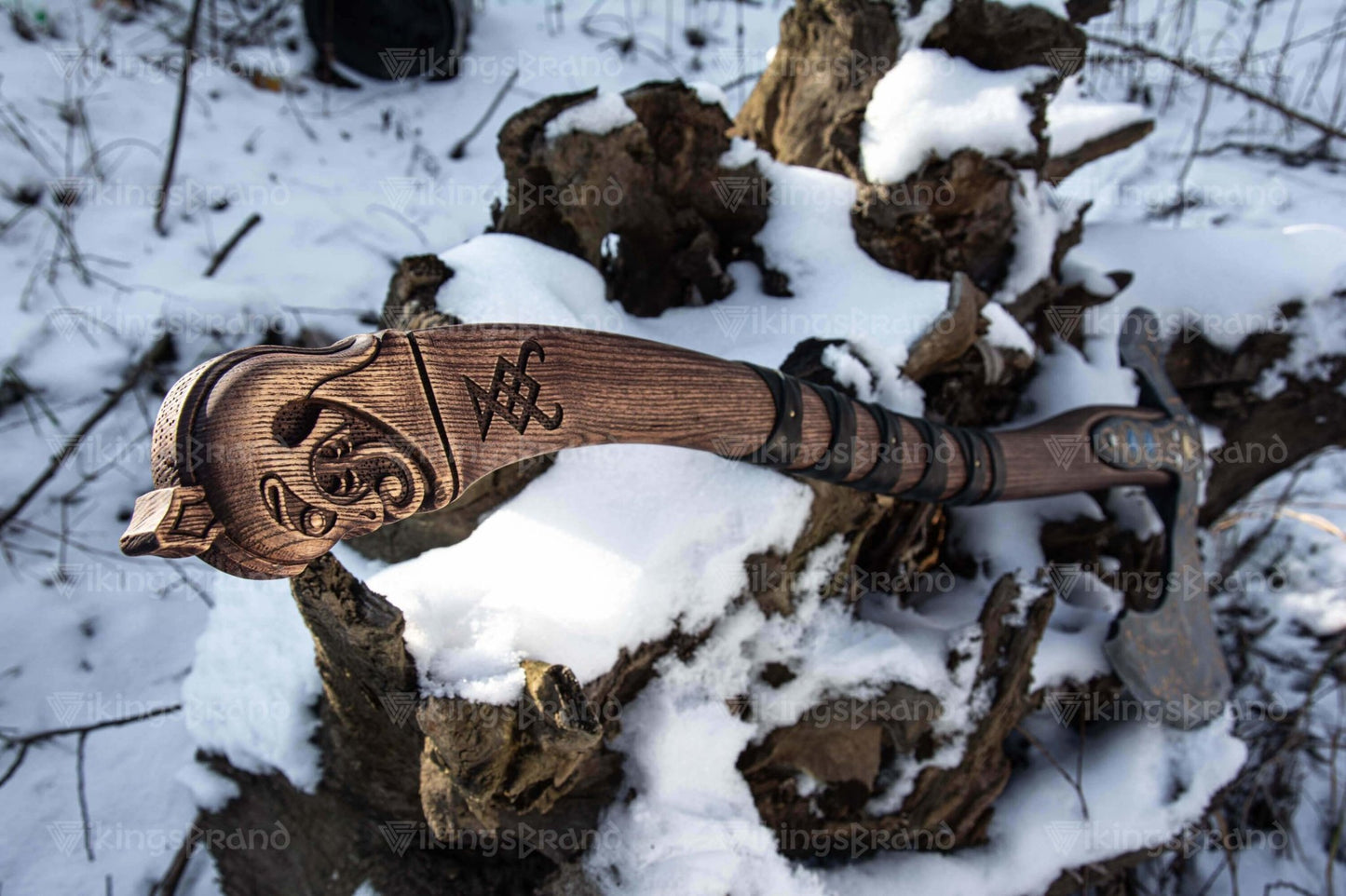 2-Handed Hand Forged "Leviathan Kratos" Axe v 2.0 (From God Of War)