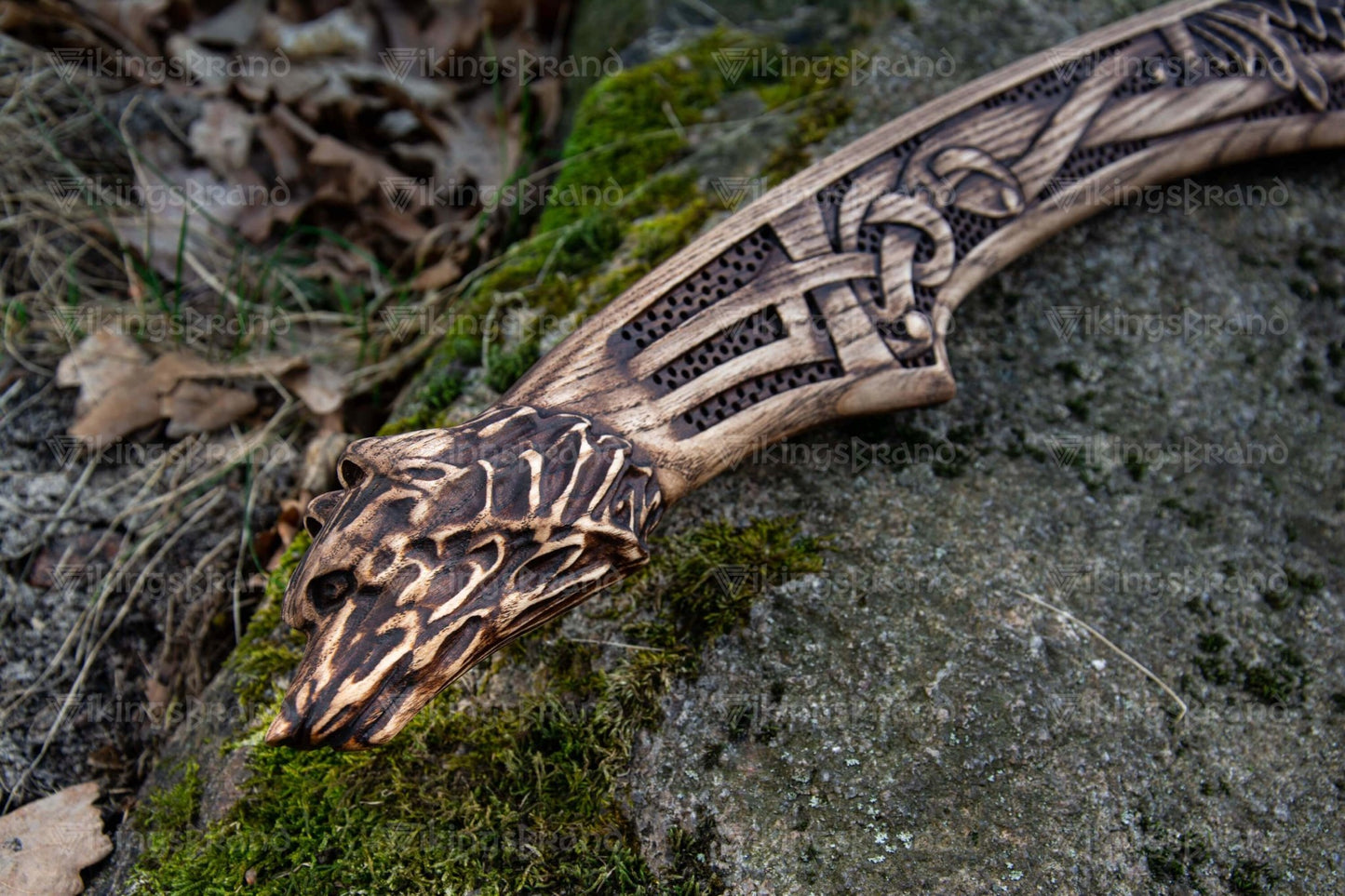 Hand-Forged Axe "Grusom Bjørn" With Carved Handle