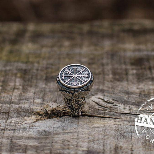 Vegvisir 925 silver Viking ring
