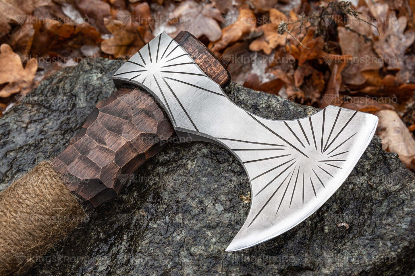 Handmade Axe “Ares” With Leather Cover & Wooden Box