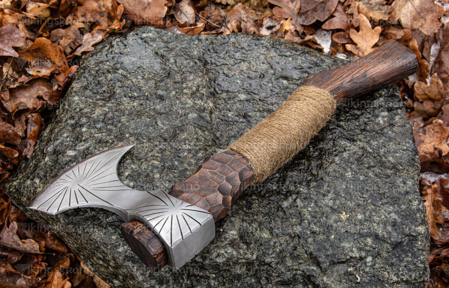 Handmade Axe “Ares” With Leather Cover & Wooden Box