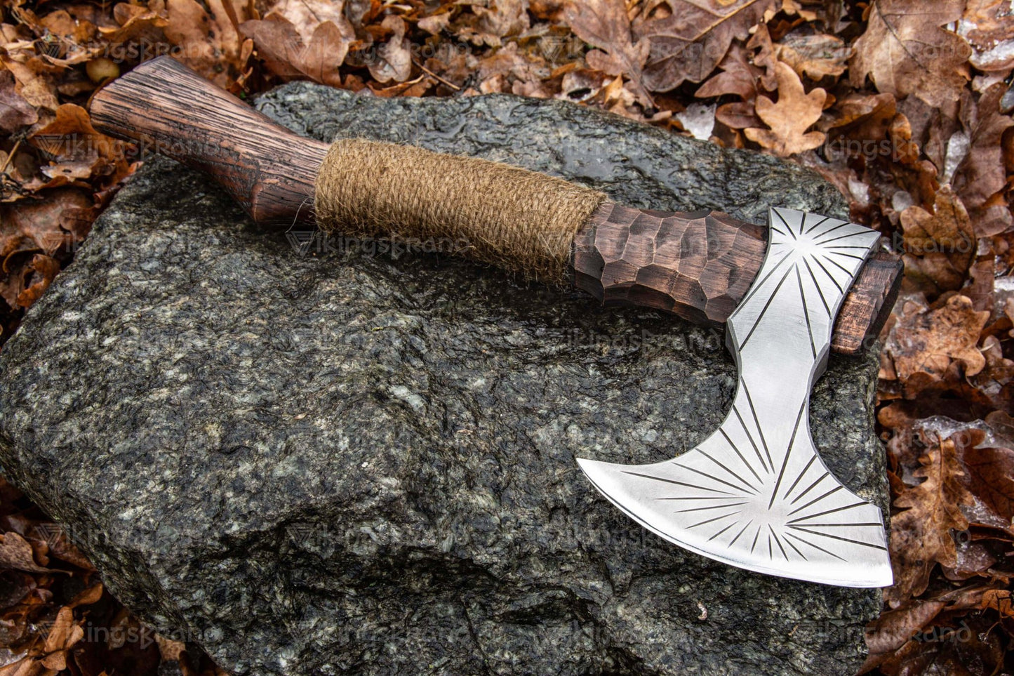 Handmade Axe “Ares” With Leather Cover & Wooden Box