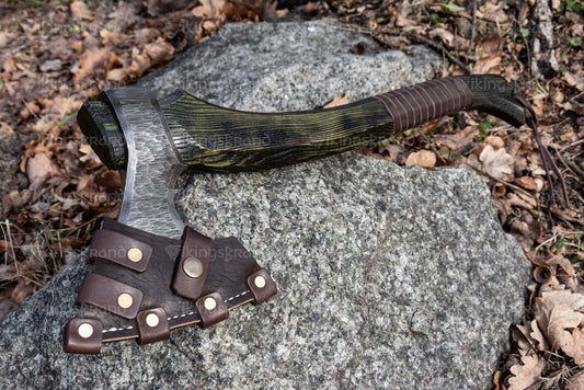 Handmade Axe “Athena” with Leather Cover