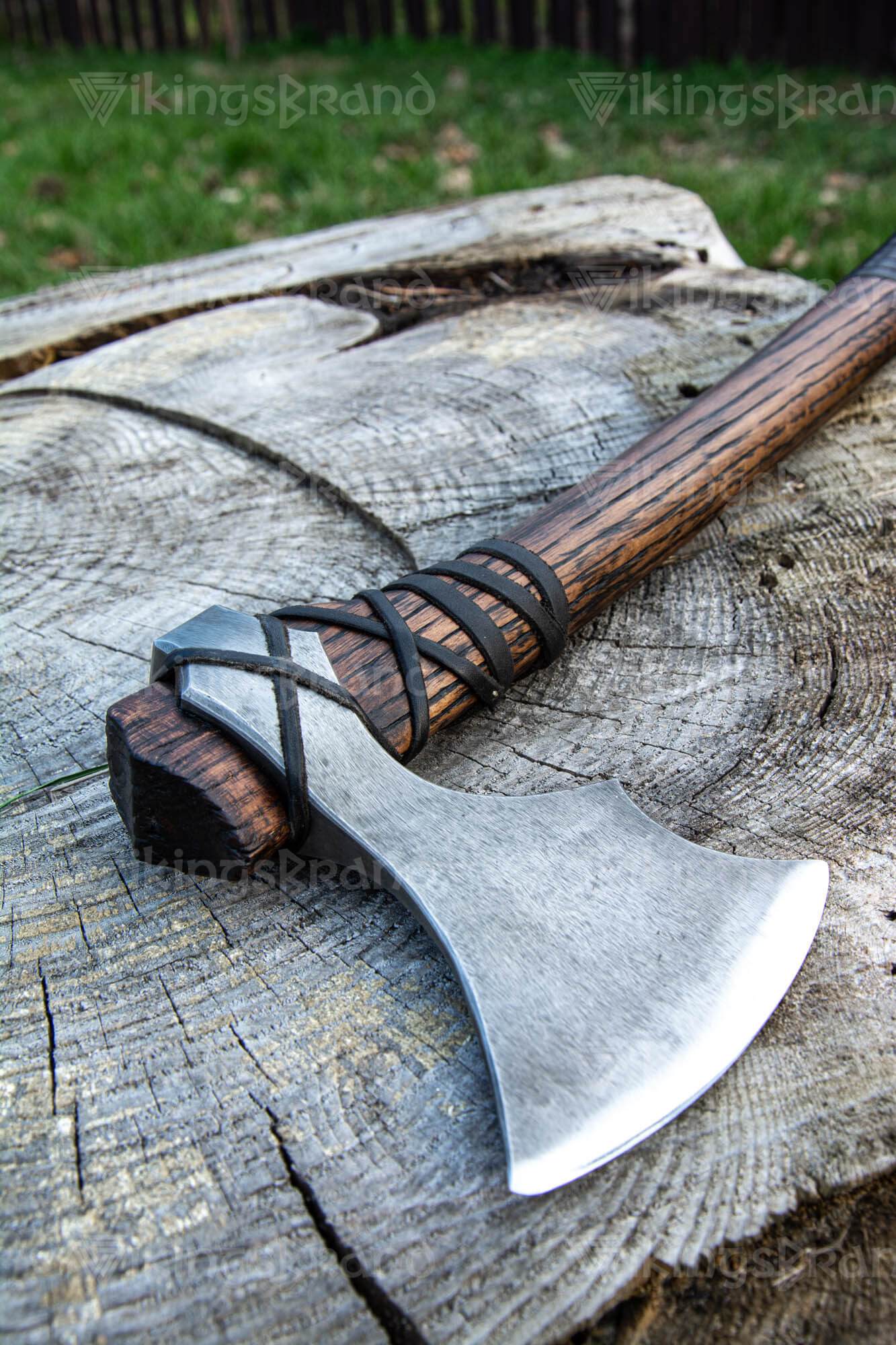 Handmade Axe “Centaurus” With Leather Cover And Wooden Box