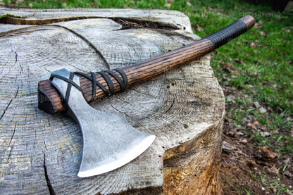 Handmade Axe “Centaurus” With Leather Cover And Wooden Box