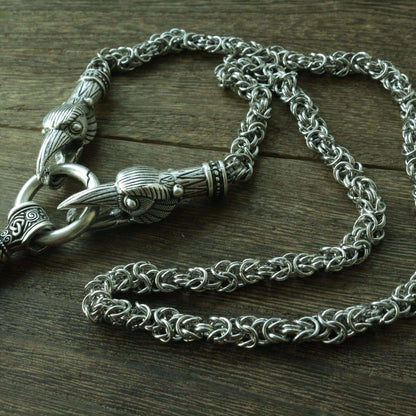 HANDMADE Legendary King's Chain Necklace with Thor's Hammer! - VikingsBrand