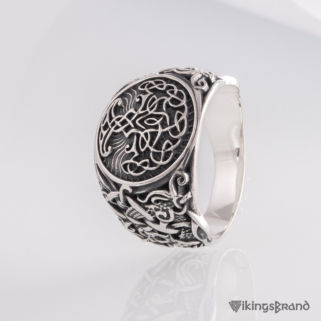 Handmade Mammen Style Yggdrasil Viking Ring 925 Sterling Silver or Gold