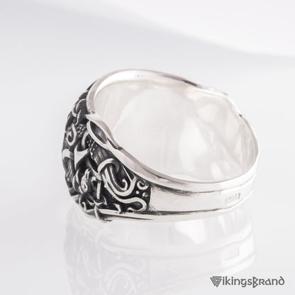 Handmade Mammen Style Yggdrasil Viking Ring 925 Sterling Silver or Gold