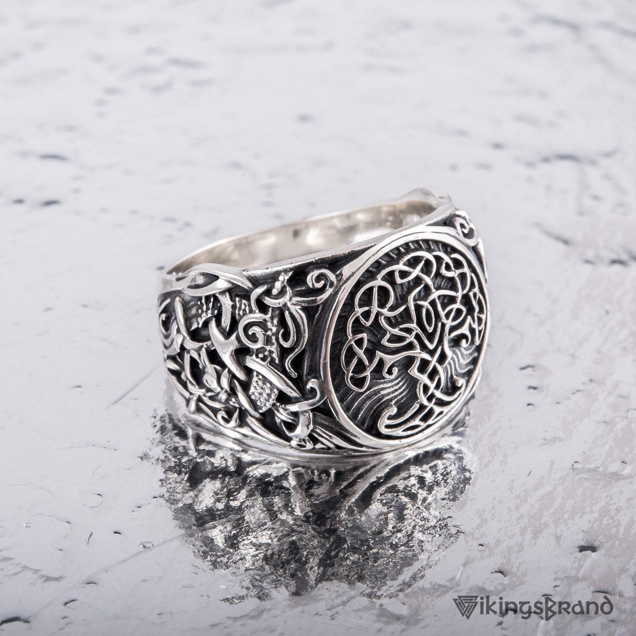 Handmade Mammen Style Yggdrasil Viking Ring 925 Sterling Silver or Gold