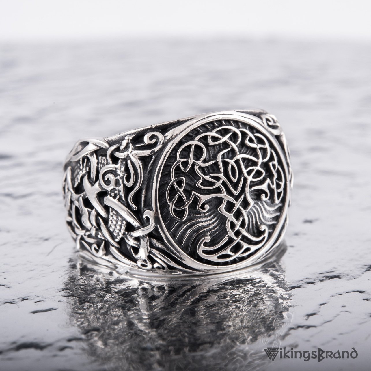 Handmade Mammen Style Yggdrasil Viking Ring 925 Sterling Silver or Gold