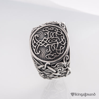 Handmade Mammen Style Yggdrasil Viking Ring 925 Sterling Silver or Gold