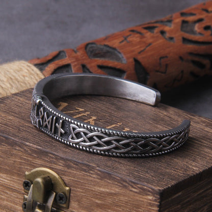 Handmade Nordic, Vikings Runes Bangle, Viking Bracelet